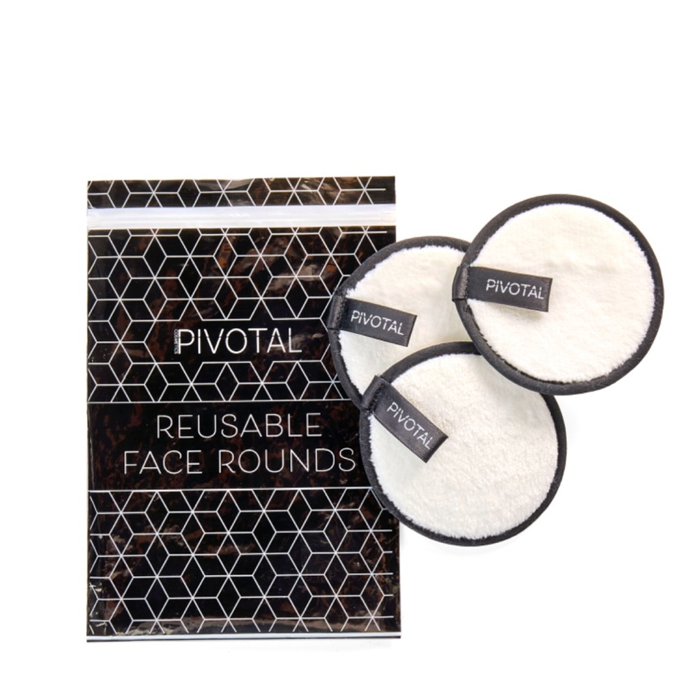 Pivotal Cosmetics Reusable Face
Rounds - 3 in Pack, NEW in Sealed Bag